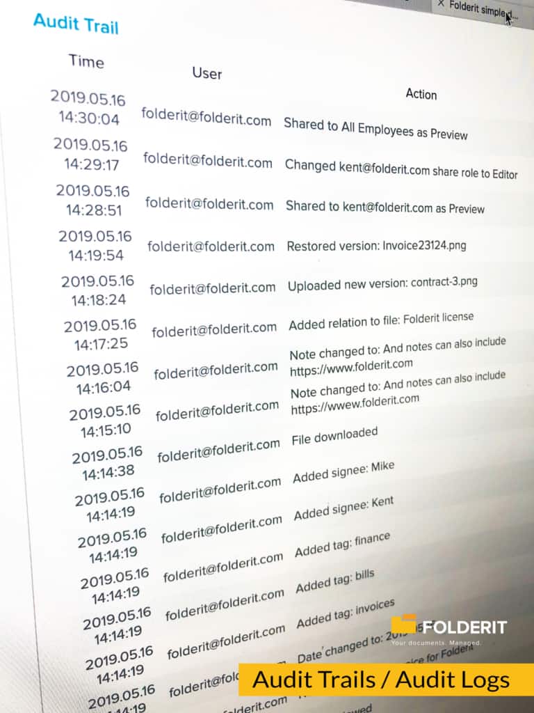 Audit Trails Logs in Document Management Software