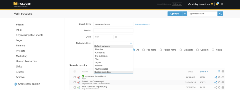 Searching - Document Management System Folderit