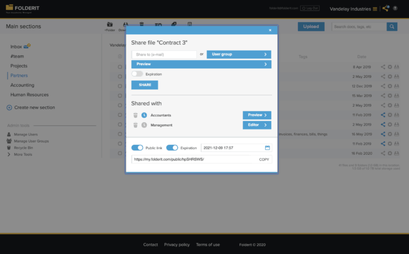 Document Collaboration Tool - Document Management System Folderit