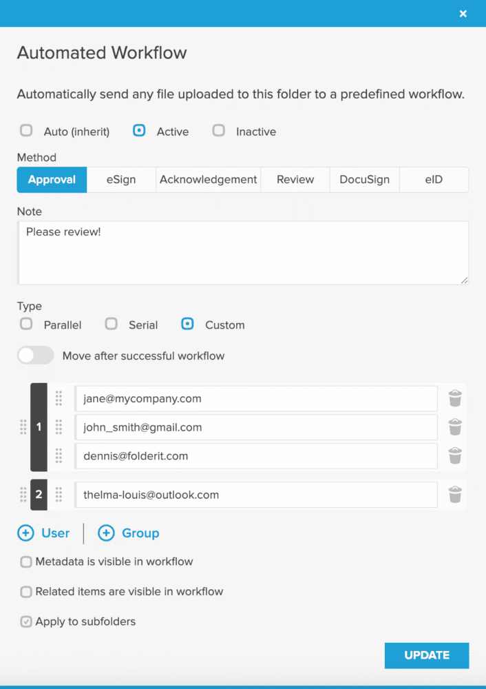 Approval Workflows in Folderit - Folderit DMS