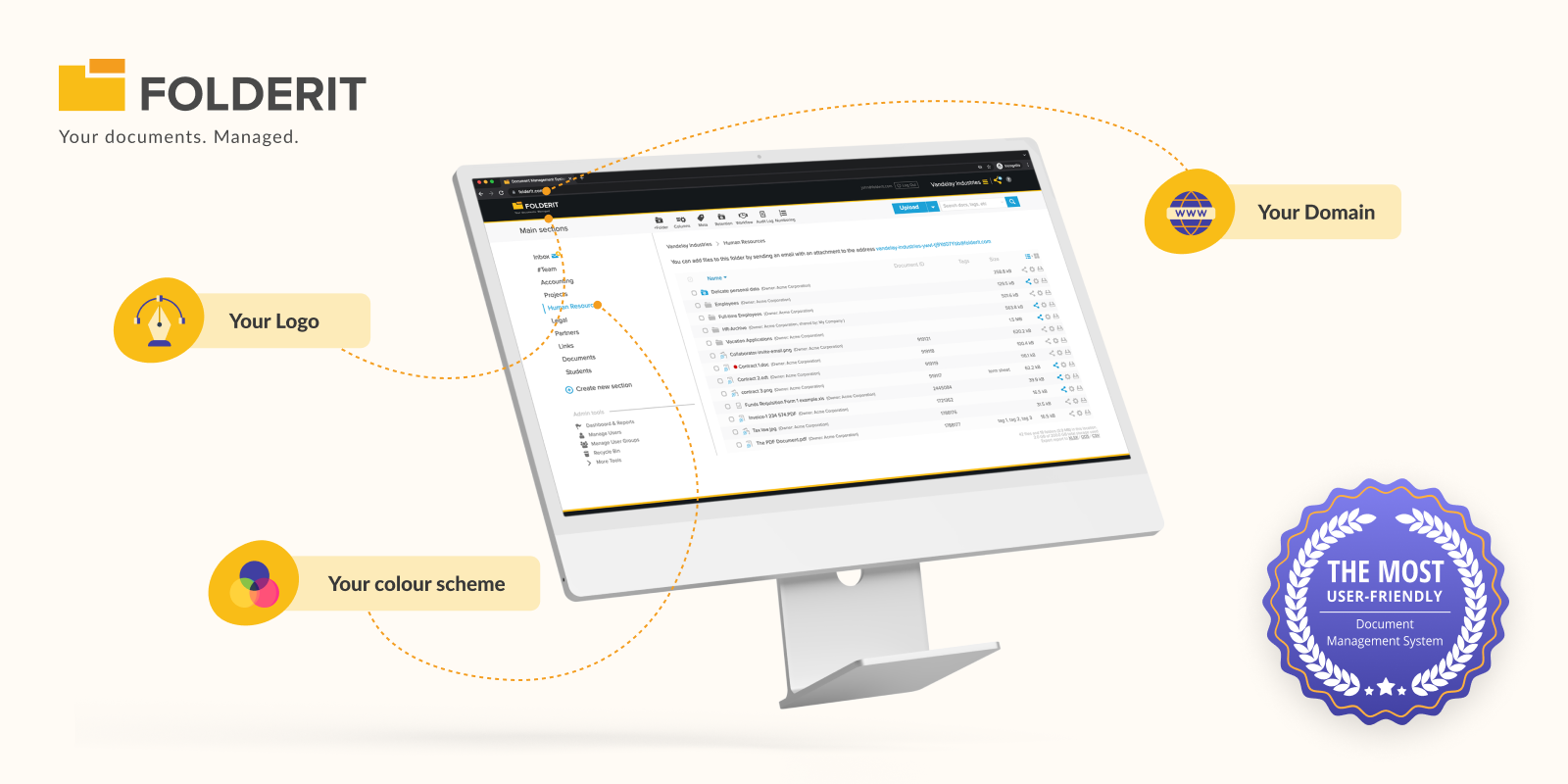 White-label electronic document management system