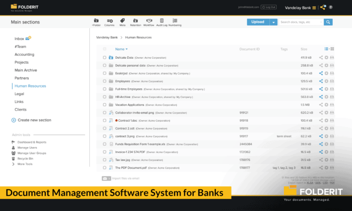 Document Management System for Banks - Document Management System Folderit