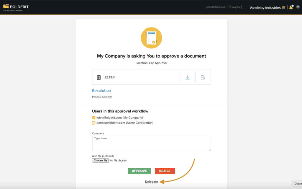 Assigning a Deputy - Document Management System Folderit