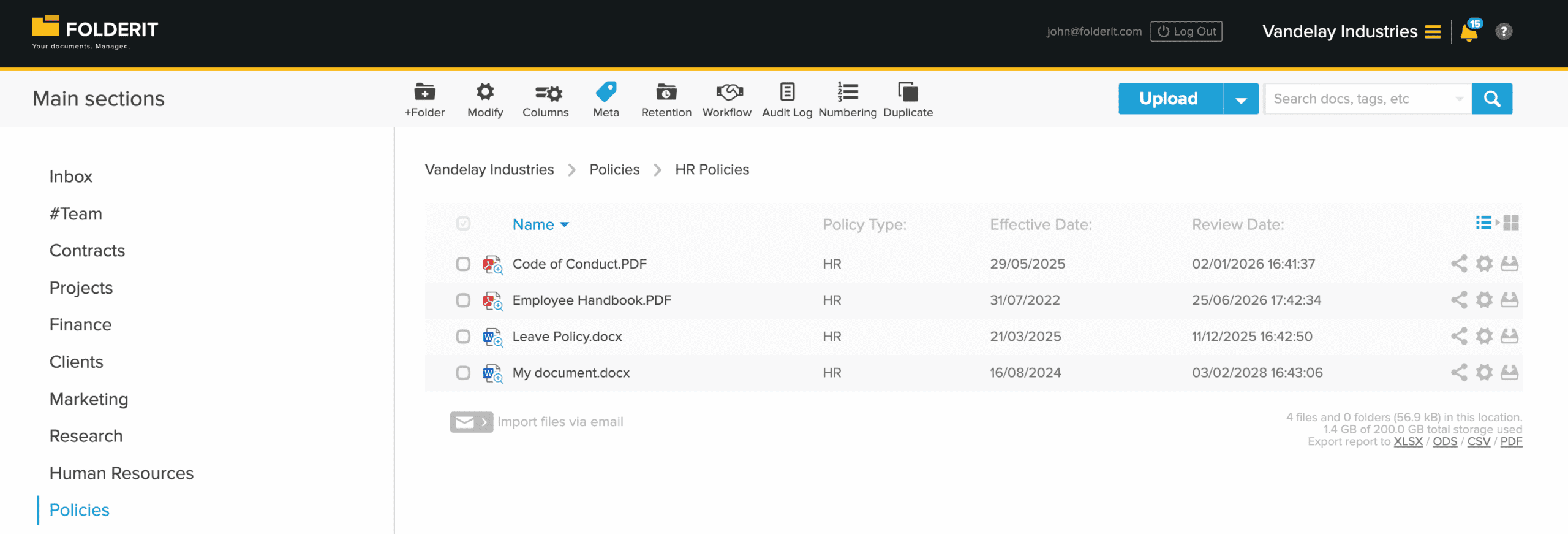Policy management software