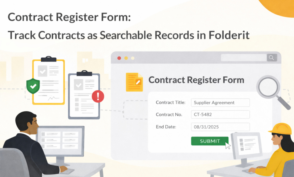 Contract Register Form - Track Contracts as Searchable Records in Folderit