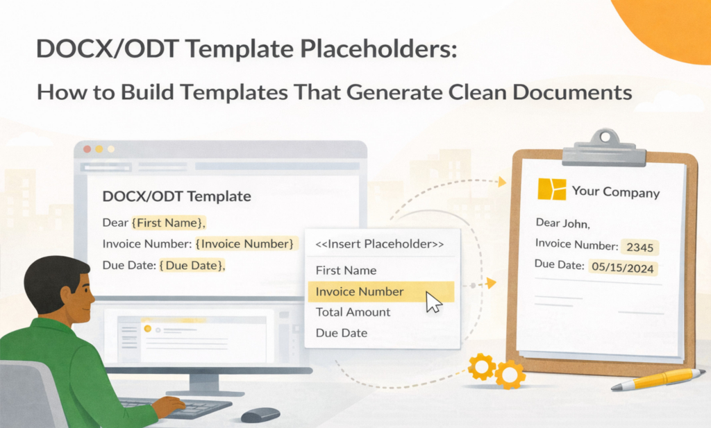 DOCX/ODT Template Placeholders: How to Build Templates That Generate Clean Documents