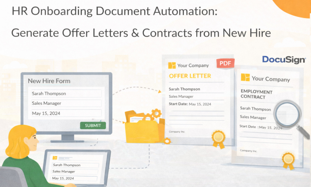HR Onboarding Document Automation: Generate Offer Letters & Contracts from New Hire Forms
