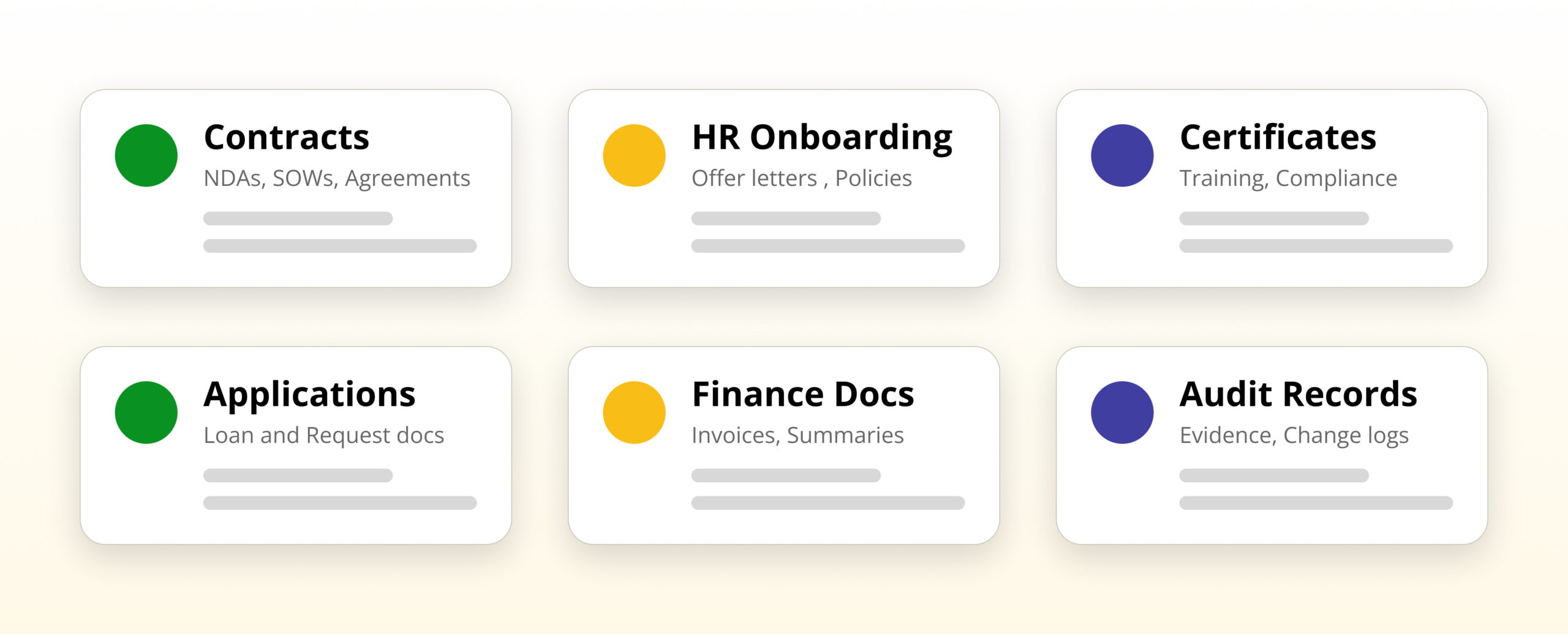 Document generation software use cases including contracts HR onboarding certificates applications finance documents and audit records